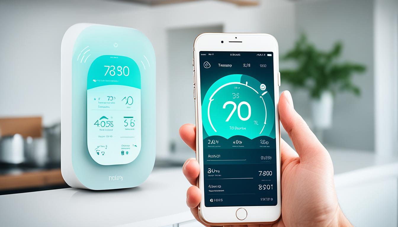 A network of interconnected smart homes with motion sensor ACs, all controlled through a single mobile app. The app displays real-time temperature and energy usage data, while also allowing homeowners to remotely adjust settings and receive alerts for maintenance or filter replacement.